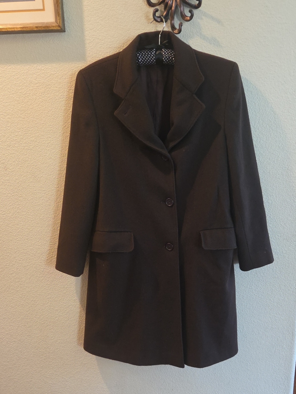 Steve By Searle Women’s Long Brown Wool-Blend Coat Size 10 Vintage